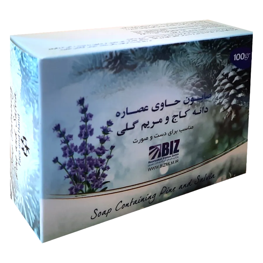 پک ۳ عددی صابون دست و صورت دانه کاج و مریم گلی