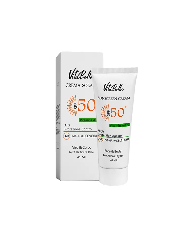 کرم ضد آفتاب spf۵۰ بی رنگ حجم ۴۰ میل ویتابلا - تصویر ۲